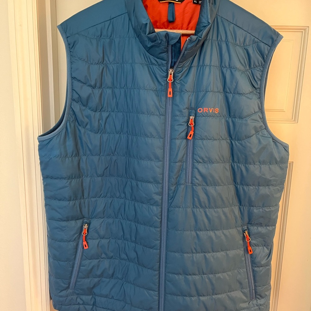 Orvis teal puffer vest
